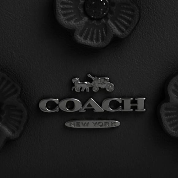 Coach Black Floral Wallet - Picture 3 of 10